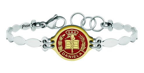 Bracelet in gold and steel "Medicine" (Red)Ref. code: PU2764Stainless steel bracelet with the shield of Medicine personalized with your name carved in low relief in 18 kt gold and enameled in the oven.We have all professions and careers available: Advocacy (Lawyer / Law), Commercial Agent, Quantity Surveyor, Architect (Architecture), ATS (Nursing), Fine Arts, Biological Sciences (Biology), Exact Sciences, Physical Sciences, Political Sciences, Political and Economic Sciences, Chemical Sciences, Commerce, Draftsman, Economics, Business, Pharmacy, Philosophy and Letters, Geography, Geological (Geology), Social Graduate, Computer Science, Agricultural Engineering, Civil Engineering, Electronic Engineering, Forestry Engineering, Mining Engineering, Naval Engineering, Higher Industrial Engineering, Industrial Technical Engineering, Telecommunications Engineering, Textile Engineering, Jewelry, Teaching, Medicine, Music, Psychology, Topography, Dentistry, Optics, Journalism, Veterinary Medicine.And if we don't have yours, please contact us.Size: 19x16mm.