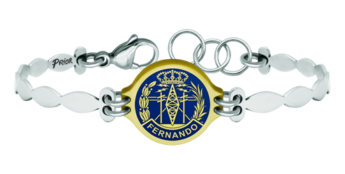 Armband aus vergoldetem und rostfreiem Stahl "Telekommunikationsingenieur" (Blau)Ref. Code: PU2766Armband aus rostfreiem Stahl mit dem Wappen des Telekommunikationsingenieurs, personalisiert mit seinem Namen in Flachrelief, vergoldet und einbrennlackiert.Wir haben alle Berufe und Laufbahnen im Angebot: Anwaltschaft (Anwalt / Recht), Handelsvertreter, Quantity Surveyor, Architekt (Architektur), ATS (Krankenpflege), Bildende Kunst, Biologische Wissenschaften (Biologie), Exakte Wissenschaften, Physikalische Wissenschaften, Politische Wissenschaften, Politik- und Wirtschaftswissenschaften, Chemische Wissenschaften, Handel, Zeichner, Wirtschaft, Betriebswirtschaft, Pharmazie, Philosophie und Literatur, Geographie, Geologie (Geologie), Sozialwissenschaftler, Informatik, Agraringenieurwesen, Bauingenieurwesen, Elektrotechnik, Forstingenieurwesen, Bergbauingenieurwesen, Schiffbau, Höheres Wirtschaftsingenieurwesen, Technisches Wirtschaftsingenieurwesen, Fernmeldetechnik, Textilingenieurwesen, Schmuck, Lehramt, Medizin, Musik, Psychologie, Topographie, Odontologie, Optik, Journalismus, Veterinärmedizin.Und wenn wir Ihre nicht haben, kontaktieren Sie uns bitte.Gr&ouml;&szlig;e: 19x16mm.