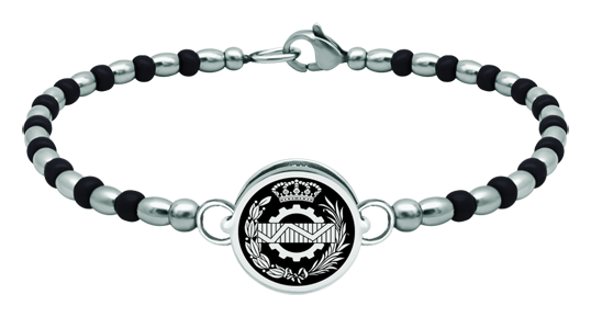 Bracelet en argent et en acier inoxydable "Business" (Noir)Referencia: PU2795Bracelet en perles d'acier avec les armoiries d'Empresariales sculptées en bas-relief dans de l'argent sterling et émaillées au four.Toutes les professions et carrières sont disponibles : Avocat, Agent commercial, Métreur, Architecte, ATS, Beaux-Arts, Sciences biologiques, Sciences exactes, Sciences physiques, Sciences politiques, Sciences politiques et économiques, Sciences chimiques, Commerce, Dessinateur, Economie, Gestion, Pharmacie, Philosophie et Lettres, Géographie, Géologie, Sciences sociales, Informatique, Génie agricole, Génie civil, Génie électronique, Génie forestier, Génie minier, Génie naval, Génie industriel supérieur, Génie technique industriel, Génie des télécommunications, Génie textile, Bijouterie, Enseignement, Médecine, Musique, Psychologie, Topographie, Odontologie, Optique, Journalisme, Médecine vétérinaire.Et si nous n'avons pas le vôtre, n'hésitez pas à nous contacter.Medida: 16x16mm.