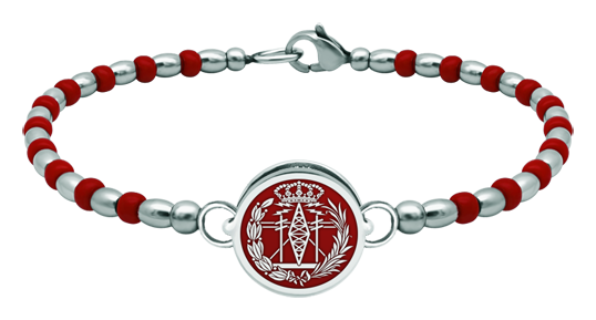 Bracelet en argent et acier "Ingénieur en télécommunications" (Rouge)Referencia: PU2795Bracelet boule en acier avec les armoiries de l'ingénieur des télécommunications gravées en bas-relief dans de l'argent sterling et émaillées au four.Toutes les professions et carrières sont disponibles : Avocat, Agent commercial, Métreur, Architecte, ATS, Beaux-Arts, Sciences biologiques, Sciences exactes, Sciences physiques, Sciences politiques, Sciences politiques et économiques, Sciences chimiques, Commerce, Dessinateur, Economie, Gestion, Pharmacie, Philosophie et Lettres, Géographie, Géologie, Sciences sociales, Informatique, Génie agricole, Génie civil, Génie électronique, Génie forestier, Génie minier, Génie naval, Génie industriel supérieur, Génie technique industriel, Génie des télécommunications, Génie textile, Bijouterie, Enseignement, Médecine, Musique, Psychologie, Topographie, Odontologie, Optique, Journalisme, Médecine vétérinaire.Et si nous n'avons pas le vôtre, n'hésitez pas à nous contacter.Medida: 16x16mm.