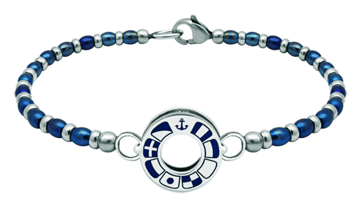 Silbernes und rostfreies Stahlarmband "Nautische Flaggen"Ref. Code: PU2813Kugelkettenarmband aus Stahl und rhodiniert mit personalisiertem Rad, in das die nautischen Flaggen Ihres Namens im Flachrelief aus Sterlingsilber und gebranntem Emaille eingraviert sind.Gr&ouml;&szlig;e: 16x16mm.