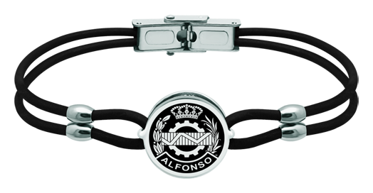 Pulsera de plata y cuero "Empresariales" (Negro)Referencia: PU2826Pulsera de cuero de 2mm de grosor con el escudo de Empresariales, personalizada con su nombre, tallado bajo relieve en plata de ley y esmaltado al horno.Tenemos todas las profesiones y carreras disponibles: Abogacía (Abogado / Derecho), Agente Comercial, Aparejador, Arquitecto (Arquitectura), ATS (Enfermería), Bellas Artes, Ciencias Biológicas (Biología), Ciencias Exactas, Ciencias Físicas, Ciencias Políticas, Ciencias Políticas y Económicas, Ciencias Químicas, Comercio, Delineante, Economía, Empresariales, Farmacia, Filosofía y Letras, Geografía, Geológicas (Geología), Graduado Social, Informática, Ingeniero Agrónomo, Ingeniero de Caminos, Ingeniero Electrónico, Ingeniero de Montes, Ingeniero de Minas, Ingeniero Naval, Ingeniero Industrial Superior, Ingeniero Técnico Industrial, Ingeniero Telecomunicaciones, Ingeniero Textil, Joyero, Magisterio (Profesor), Medicina, Música, Psicología, Topógrafo (Topografía), Odontología, Óptica, Periodismo, Veterinaria.Y si no tenemos la suya, consultenos.Medida: 16x16mm.