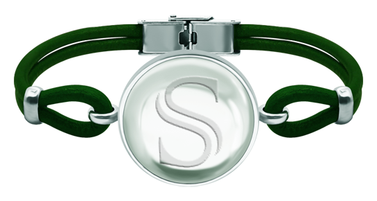 Armband aus Silber und Leder mit einem 25 mm großen Kristallcabochon, personalisiert mit einer Initiale (Grün)
Ref. Code: PU2843
Armband aus 3 mm dickem Leder und Sterlingsilber mit einem 25 mm großen farbigen Kristallcabochon, in den die Initialen eingraviert sind.
Größe: 27x27mm. Armband aus Silber und Leder mit einem 25 mm großen Kristallcabochon, personalisiert mit einer Initiale (Grün)
Ref. Code: PU2843
Armband aus 3 mm dickem Leder und Sterlingsilber mit einem 25 mm großen farbigen Kristallcabochon, in den die Initialen eingraviert sind.
Größe: 27x27mm.