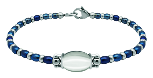 Armband aus Silber und Edelstahl mit ovalem Farbglas 14x10mm (Kristall)Ref. Code: PU2855Perlenarmband aus Edelstahl und Sterlingsilber mit einem 14x10 mm großen farbigen Glascabochon.Gr&ouml;&szlig;e: 14x10mm.