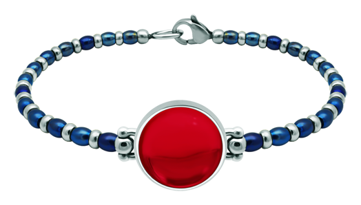 Silver and steel bracelet with colored crystal 16mm
Ref. code: PU2857
Stainless steel and sterling silver bead bracelet with a 16mm stained glass cabochon.
Size: 18x18mm. Silver and steel bracelet with colored crystal 16mm
Ref. code: PU2857
Stainless steel and sterling silver bead bracelet with a 16mm stained glass cabochon.
Size: 18x18mm.