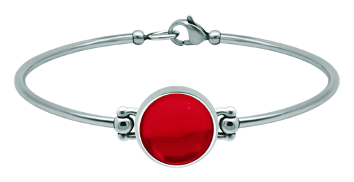 Bracelet en argent et acier inoxydable avec cristal coloré 14 mm (Rouge)
Referencia: PU2864
Bracelet rigide en acier inoxydable et argent sterling avec un cabochon en verre coloré de 14 mm.
Medida: 16x16mm. Bracelet en argent et acier inoxydable avec cristal coloré 14 mm (Rouge)
Referencia: PU2864
Bracelet rigide en acier inoxydable et argent sterling avec un cabochon en verre coloré de 14 mm.
Medida: 16x16mm.
