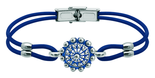 Armband Charro Knopf Silber und Leder 16mm (Blau)Ref. Code: PU28692mm Lederarmband mit 16mm Charrode-Knopf aus Sterlingsilber, von Hand emailliert.Gr&ouml;&szlig;e: 16x16mm.