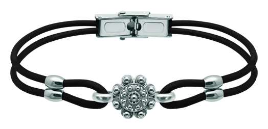 Armband Knopf Charro Silber und Leder 12mm (Schwarz)Ref. Code: PU28702mm Lederarmband mit 12mm Charro Button aus Sterlingsilber, von Hand emailliert.Gr&ouml;&szlig;e: 12x12mm.