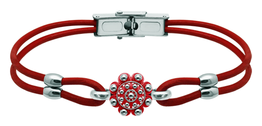 Armband Knopf Charro Silber und Leder 12mm (Rot)Ref. Code: PU28702mm Lederarmband mit 12mm Charro Button aus Sterlingsilber, von Hand emailliert.Gr&ouml;&szlig;e: 12x12mm.