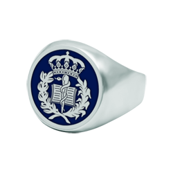 Anillo tipo sello de Medicina en plata esmaltada (Azul)Referencia: SR0366Anillo tipo sello fabricado en plata de ley con escudo de Medicina esmaltado a mano.Tenemos todas las profesiones y carreras disponibles: Abogacía (Abogado / Derecho), Agente Comercial, Aparejador, Arquitecto (Arquitectura), ATS (Enfermería), Bellas Artes, Ciencias Biológicas (Biología), Ciencias Exactas, Ciencias Físicas, Ciencias Políticas, Ciencias Políticas y Económicas, Ciencias Químicas, Comercio, Delineante, Economía, Empresariales, Farmacia, Filosofía y Letras, Geografía, Geológicas (Geología), Graduado Social, Informática, Ingeniero Agrónomo, Ingeniero de Caminos, Ingeniero Electrónico, Ingeniero de Montes, Ingeniero de Minas, Ingeniero Naval, Ingeniero Industrial Superior, Ingeniero Técnico Industrial, Ingeniero Telecomunicaciones, Ingeniero Textil, Joyero, Magisterio (Profesor), Medicina, Música, Psicología, Topógrafo (Topografía), Odontología, Óptica, Periodismo, Veterinaria.Y si no tenemos la suya, consultenos.Medida: 16x16mm.