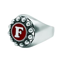 Individueller Ring mit Charro-Knopfstempel in Silber (Rot)Ref. Code: SR0376Siegelring aus Sterlingsilber mit Charro-Knopf, personalisiert mit Ihren im Ofen emaillierten Initialen.Gr&ouml;&szlig;e: 16x16mm.