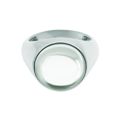 Silver ring with rock crystalRef. code: SR0392Ring made of sterling silver with 14mm colored crystal cabochon.Size: 14x14mm.