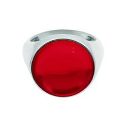 Silver ring with colored crystalRef. code: SR0397Ring made of sterling silver with colored crystal cabochon of 16mm.Size: 16x16mm.