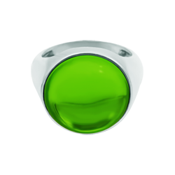 Bague en argent avec cabochon en verre (Vert)Referencia: SR0397Bague en argent sterling avec un cabochon de verre coloré de 16 mm.Medida: 16x16mm.