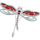 Art Nouveau "Dragonfly" silver broochRef. code: AL0552Art Nouveau Dragonfly brooch made of sterling silver and stainless steel.Museum pieces inspired by the most representative works of the Art Nouveau and Art Déco movement, and modernism from the late 19th and early 20th centuries.Size: 70x40mm.
