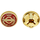 Gold-plated business button coversRef. code: CB0004Gold-plated and enameled button cover with the Empresariales coat of arms.We have all professions and careers available: Advocacy (Lawyer / Law), Commercial Agent, Quantity Surveyor, Architect (Architecture), ATS (Nursing), Fine Arts, Biological Sciences (Biology), Exact Sciences, Physical Sciences, Political Sciences, Political and Economic Sciences, Chemical Sciences, Commerce, Draftsman, Economics, Business, Pharmacy, Philosophy and Letters, Geography, Geological (Geology), Social Graduate, Computer Science, Agricultural Engineering, Civil Engineering, Electronic Engineering, Forestry Engineering, Mining Engineering, Naval Engineering, Higher Industrial Engineering, Industrial Technical Engineering, Telecommunications Engineering, Textile Engineering, Jewelry, Teaching, Medicine, Music, Psychology, Topography, Dentistry, Optics, Journalism, Veterinary Medicine.And if we don't have yours, please contact us.Size: 16x16mm.