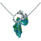 Art Nouveau "Seated woman" silver pendantRef. code: CO0011Art Nouveau pendant made of sterling silver.Hand enameled dress.Museum pieces inspired by the most representative works of the Art Nouveau and Art Déco movement, and modernism from the late 19th and early 20th centuries.Size: 30x51mm.