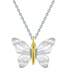 Art Nouveau "Butterfly" pendant in silver and goldRef. code: CO0803Butterfly with wings Art Nouveau pendant in sterling silver and gold plated body.Museum pieces inspired by the most representative works of the Art Nouveau and Art Deco movements, and the modernism of the late nineteenth and early twentieth centuries.Size: 32x22mm.