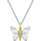 Jugendstil-Anhänger "Schmetterling" aus Silber und GoldRef. Code: CO0805Schmetterling mit Flügeln Jugendstil-Anhänger aus Sterlingsilber und vergoldetem Körper.Museumsstücke, die von den repräsentativsten Werken des Jugendstils, des Art déco und des Modernismus des späten 19. und frühen 20. Jahrhunderts inspiriert sind.Gr&ouml;&szlig;e: 23x17mm.