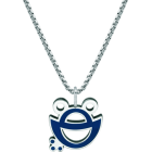 Colgante de plata esmaltada y acero "Contorno de Rana de la Universidad de Salamanca"Referencia: CO1647Colgante de la Rana de la suerte fabricado en plata de ley esmaltada a mano y acero pulido suave al tacto.Medida: 17x17mm.