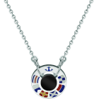 Anhänger aus Silber, Stahl und schwarzem Onyx "Nautische Flaggen"Ref. Code: CO1849Personalisierter Radanhänger mit nautischen Flaggen, die Ihren Namen darstellen, aus Sterlingsilber geschnitzt und in Ihren repräsentativen Farben einbrennlackiert, mit einem schwarzen Onyx in der Mitte.Gr&ouml;&szlig;e: 20x20mm.