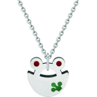 "Frog" steel pendantRef. code: CO1870Pendant made of stainless steel, hand enameled.Size: 20x20mm.