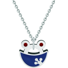 Pendentif en argent et acier "Silhouette de grenouille"Referencia: CO1871Pendentif en argent sterling émaillé au four et en acier poli.Medida: 20x20mm.