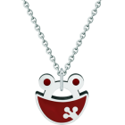 "Frog" silver and steel pendantRef. code: CO1871Pendant made of sterling silver and stainless steel, hand enameled.Size: 20x20mm.