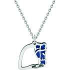 Colgante de plata y acero "Silueta de Caballo"Referencia: CO1889Colgante fabricado en plata de ley y acero pulido esmaltado.Medida: 21x22mm.