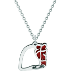 Colgante de plata y acero "Silueta de Caballo"Referencia: CO1889Colgante fabricado en plata de ley y acero pulido esmaltado.Medida: 21x22mm.