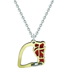 Colgante de oro y acero "Silueta de Caballo"Referencia: CO1890Colgante fabricado en oro de 18 ktes y acero pulido esmaltado.Medida: 21x22mm.