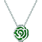 Colgante de plata "Rosa Art Nouveau"Referencia: CO1893Colgante de rosa de estilo Art Nouveau calada en plata de ley esmaltada.Medida: 18x16mm.