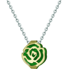 "Rose" gold Art Nouveau pendantRef. code: CO1894Art Nouveau rose pendant in enameled 9kt gold.Size: 18x16mm.