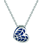 Colgante de plata "Corazón Art Nouveau"Referencia: CO1895Colgante de corazón de estilo Art Nouveau calada en plata de ley esmaltada.Medida: 17x19mm.