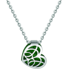 "Art Nouveau Heart" silver pendantRef. code: CO1895Art Nouveau heart pendant in enameled sterling silver.Size: 17x19mm.