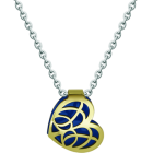 Colgante de oro de 9 ktes "Corazón Art Nouveau"Referencia: CO1896Colgante de corazón de estilo Art Nouveau calada en oro de  9 ktes esmaltado.Medida: 17x19mm.