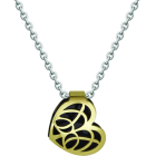 Colgante de oro de 9 ktes "Corazón Art Nouveau"Referencia: CO1896Colgante de corazón de estilo Art Nouveau calada en oro de  9 ktes esmaltado.Medida: 17x19mm.