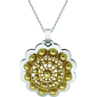 Anhänger aus Gold und Stahl "Button Charro de Salamanca"Ref. Code: CO1917Vergoldeter Anhänger und polierter Stahl, der sich glatt anfühlt.Gr&ouml;&szlig;e: 50x50mm.