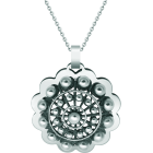 "Botón Charro from Salamanca" silver and steel pendantRef. code: CO1918Pendant made of sterling silver and polished steel smooth to the touch.Size: 50x50mm.