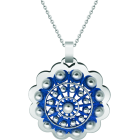 "Botón Charro from Salamanca" silver and steel pendantRef. code: CO1919Pendant made of baked enameled sterling silver and polished steel smooth to the touch.Size: 50x50mm.