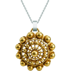 Charro Button Pendant Gold 50mmRef. code: CO1920Gold plated Salamanca Charro Button Pendant.Size: 50x50mm.