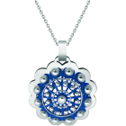 Anhänger aus emailliertem Silber und Stahl "Button Charro de Salamanca"Ref. Code: CO1925Anhänger aus gebranntem, emailliertem Sterlingsilber und poliertem Stahl, der sich glatt anfühlt.Gr&ouml;&szlig;e: 43x43mm.