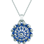 Silver enameled Charro Button Pendant 40mmRef. code: CO1928Charro Button pendant plated in sterling silver enameled in the oven.Size: 40x40mm.
