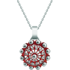 Pendentif bouton Charro émaillé argent 30mmReferencia: CO1934Pendentif en forme de bouton Charro plaqué en argent sterling émaillé au four.Medida: 30x30mm.