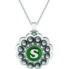 Personalized silver pendant "Charro Button with Initial"Ref. code: CO1940Pendant made of sterling silver and polished steel smooth to the touch, personalized with your initial enameled in the oven.Size: 43x43mm.