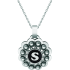 Pendentif en argent "Bouton Charro personnalisé avec initiale"Referencia: CO1941Pendentif en argent sterling et acier inoxydable poli lisse, personnalisé avec votre initiale émaillée au four.Medida: 34x34mm.