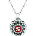 Silver pendant "Charro Button personalized with Initial"Ref. code: CO1941Pendant made of sterling silver and polished steel smooth to the touch, personalized with your initial enameled in the oven.Size: 34x34mm.