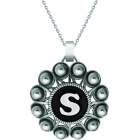 Silberanhänger "Personalisierter Charro-Button mit Initiale"Ref. Code: CO1943Anhänger aus Sterlingsilber und glatt poliertem Edelstahl, personalisiert mit Ihren im Ofen emaillierten Initialen.Gr&ouml;&szlig;e: 50x50mm.