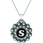 Pendentif personnalisé en argent "Bouton Charro avec initiale"Referencia: CO1944Pendentif en argent sterling et acier inoxydable poli lisse, personnalisé avec votre initiale émaillée au four.Medida: 40x40mm.