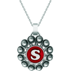 Personalized silver pendant "Charro Button with Initial"Ref. code: CO1944Pendant made of sterling silver and polished steel smooth to the touch, personalized with your initial enameled in the oven.Size: 40x40mm.